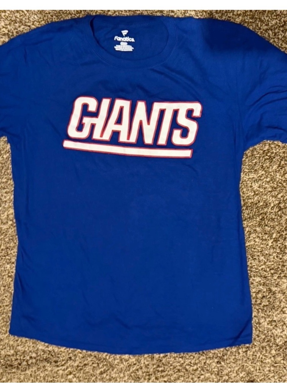 Fanatics Blue NY Giants Graphic Short Sleeve Tee